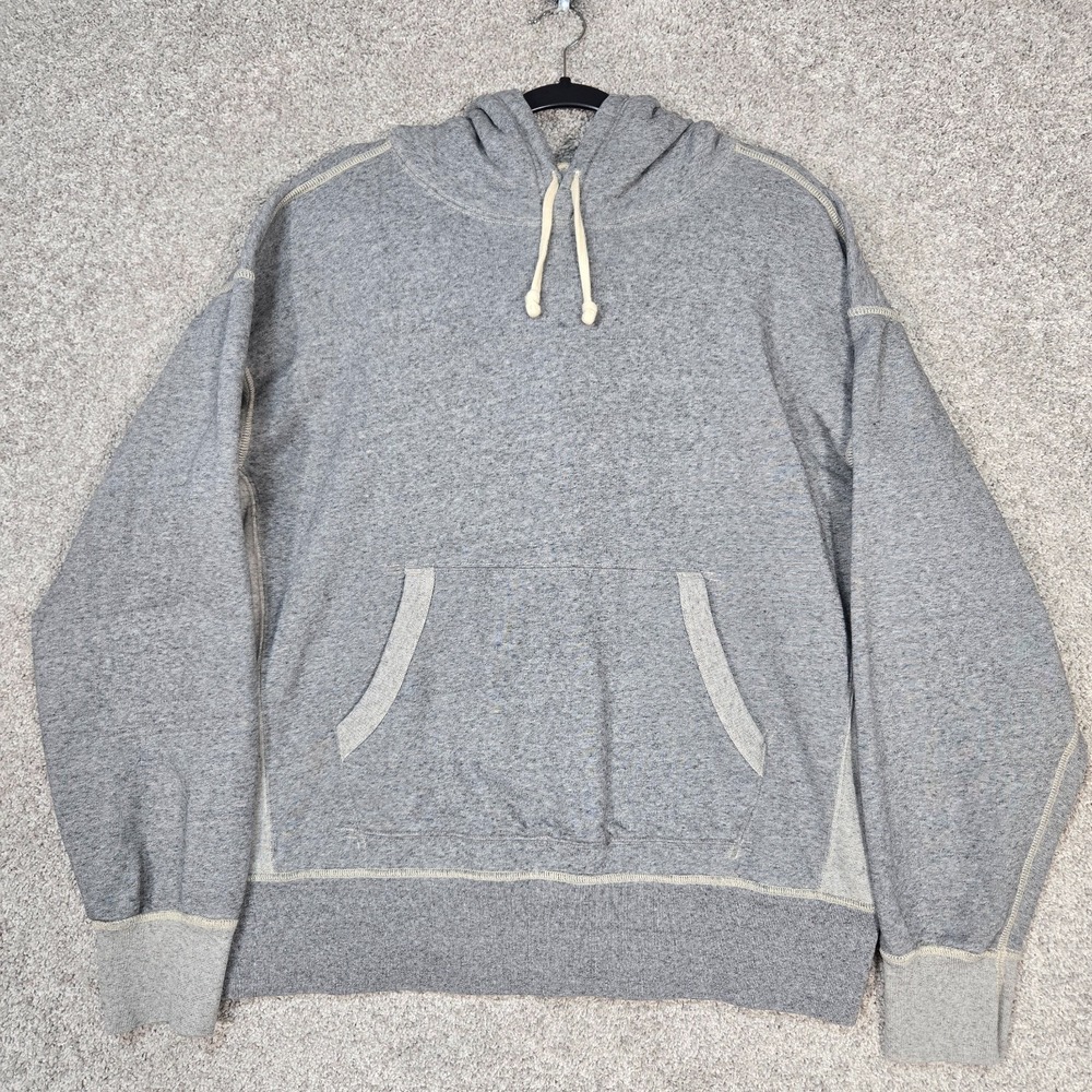 Buck Mason Welterweight Hoodie gray mens 2XL 100% cotton